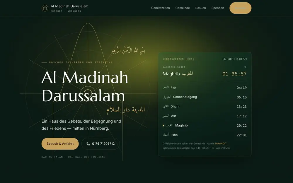Startseite von Al Madinah Darussalam
