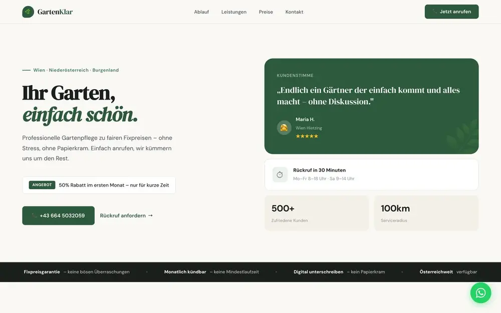 Startseite von GartenKlar