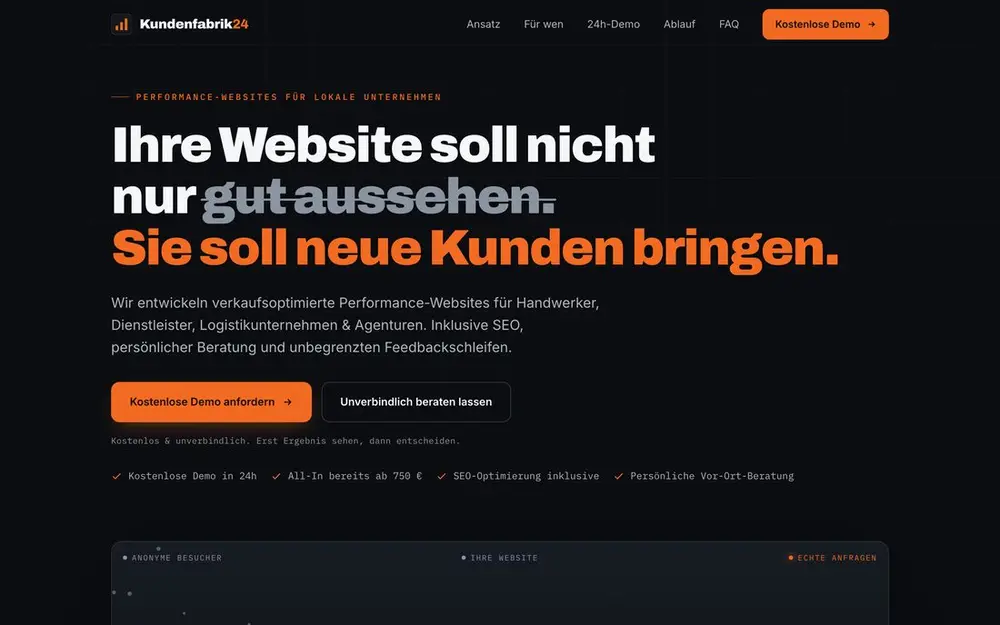 Startseite von Kundenfabrik24