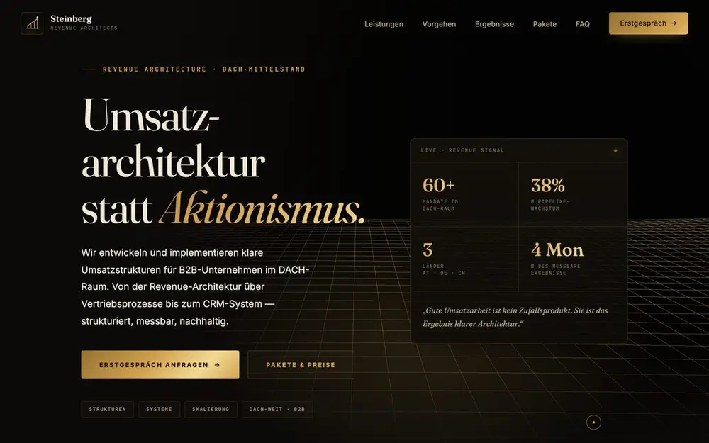 Startseite von Steinberg Revenue Architects